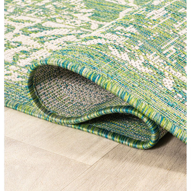 Tela Bohemian Textured Weave Floral Indoor/outdoor Area Rug