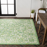 Tela Bohemian Textured Weave Floral Indoor/outdoor Area Rug