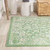 Tela Bohemian Textured Weave Floral Indoor/outdoor Area Rug