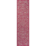 Tela Bohemian Textured Weave Floral Indoor/outdoor Runner Rug