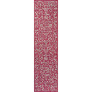 Tela Bohemian Textured Weave Floral Indoor/outdoor Runner Rug
