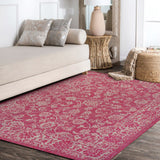 Tela Bohemian Textured Weave Floral Indoor/outdoor Area Rug