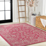 Tela Bohemian Textured Weave Floral Indoor/outdoor Area Rug