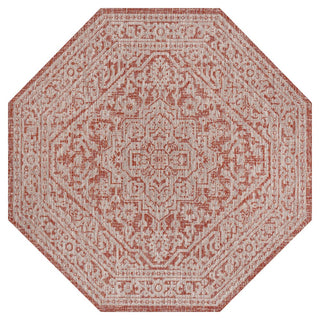 Sinjuri Medallion Textured Weave Indoor/outdoor Octagon Rug