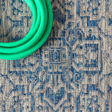 Sinjuri Medallion Textured Weave Indoor/outdoor Area Rug