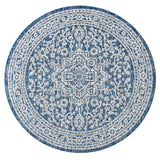 Sinjuri Medallion Textured Weave Indoor/outdoor Round Rug