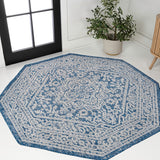 Sinjuri Medallion Textured Weave Indoor/outdoor Octagon Rug