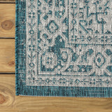 Sinjuri Medallion Textured Weave Indoor/outdoor Area Rug