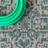 Sinjuri Medallion Textured Weave Indoor/outdoor Area Rug