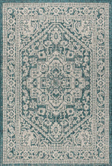 Sinjuri Medallion Textured Weave Indoor/outdoor Area Rug