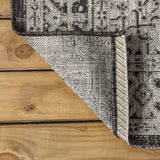 Sinjuri Medallion Textured Weave Indoor/outdoor Square Rug