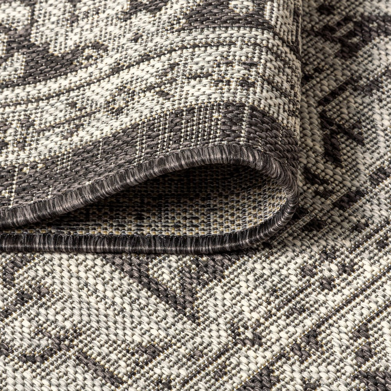 Sinjuri Medallion Textured Weave Indoor/outdoor Square Rug
