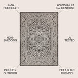 Sinjuri Medallion Textured Weave Indoor/outdoor Area Rug