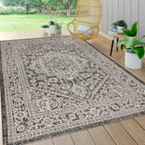 Sinjuri Medallion Textured Weave Indoor/outdoor Area Rug