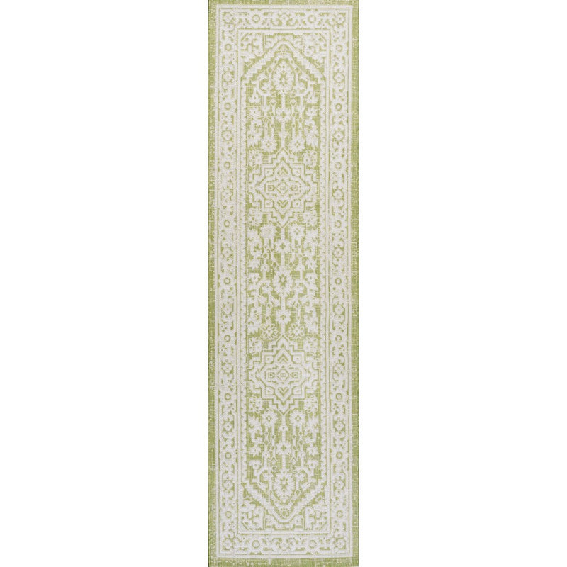 Sinjuri Medallion Textured Weave Indoor/outdoor Runner Rug