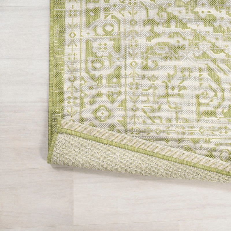 Sinjuri Medallion Textured Weave Indoor/outdoor Area Rug