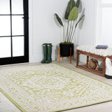 Sinjuri Medallion Textured Weave Indoor/outdoor Area Rug