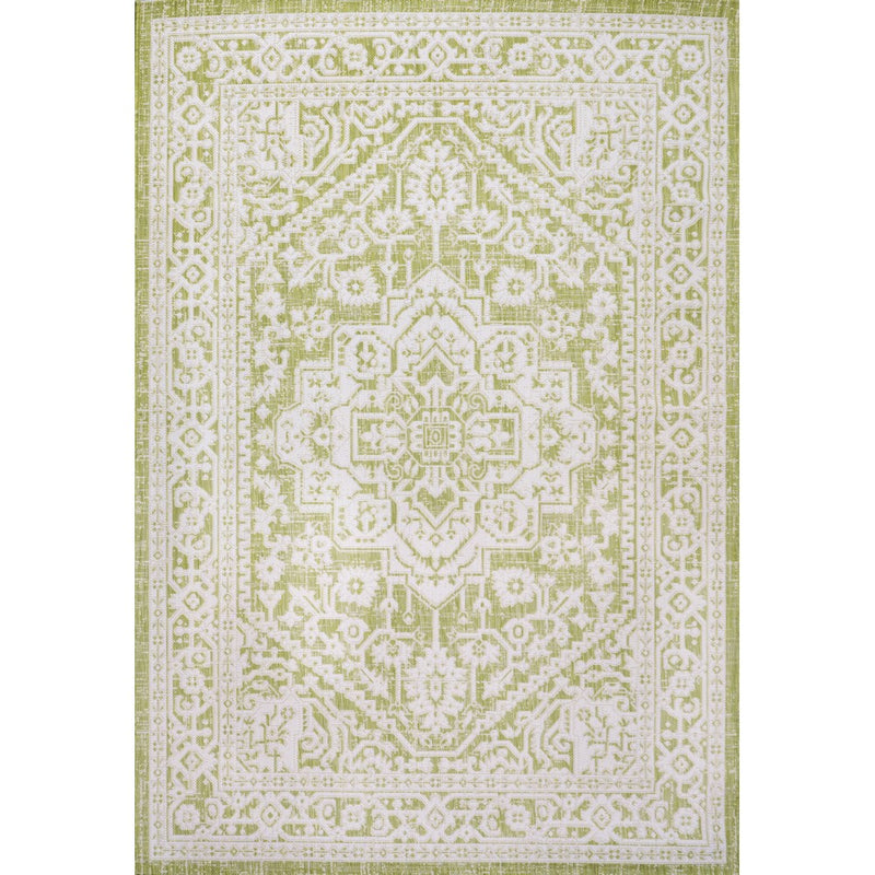 Sinjuri Medallion Textured Weave Indoor/outdoor Area Rug