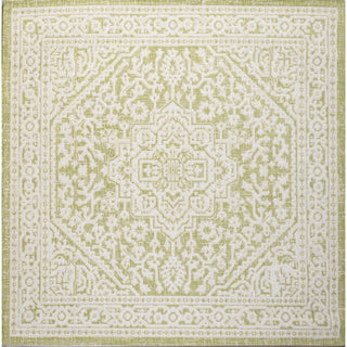 Sinjuri Medallion Textured Weave Indoor/outdoor Square Rug