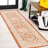 Sinjuri Medallion Textured Weave Indoor/outdoor Runner Rug