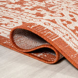 Sinjuri Medallion Textured Weave Indoor/outdoor Round Rug