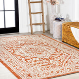 Sinjuri Medallion Textured Weave Indoor/outdoor Area Rug