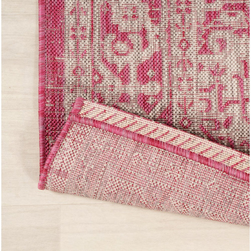 Sinjuri Medallion Textured Weave Indoor/outdoor Round Rug