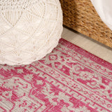 Sinjuri Medallion Textured Weave Indoor/outdoor Area Rug