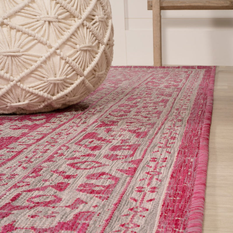 Sinjuri Medallion Textured Weave Indoor/outdoor Area Rug