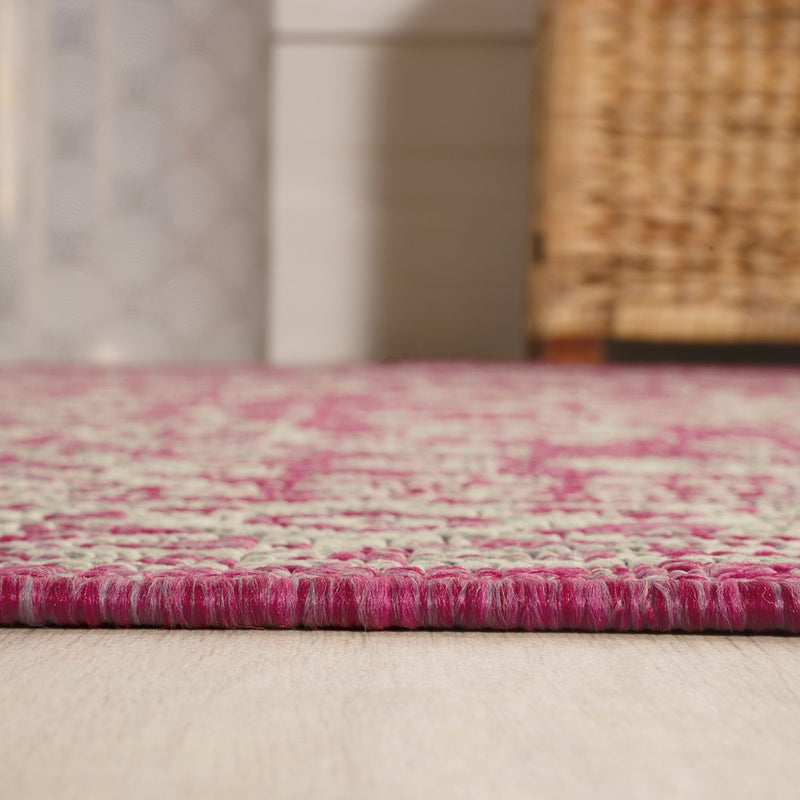 Sinjuri Medallion Textured Weave Indoor/outdoor Area Rug