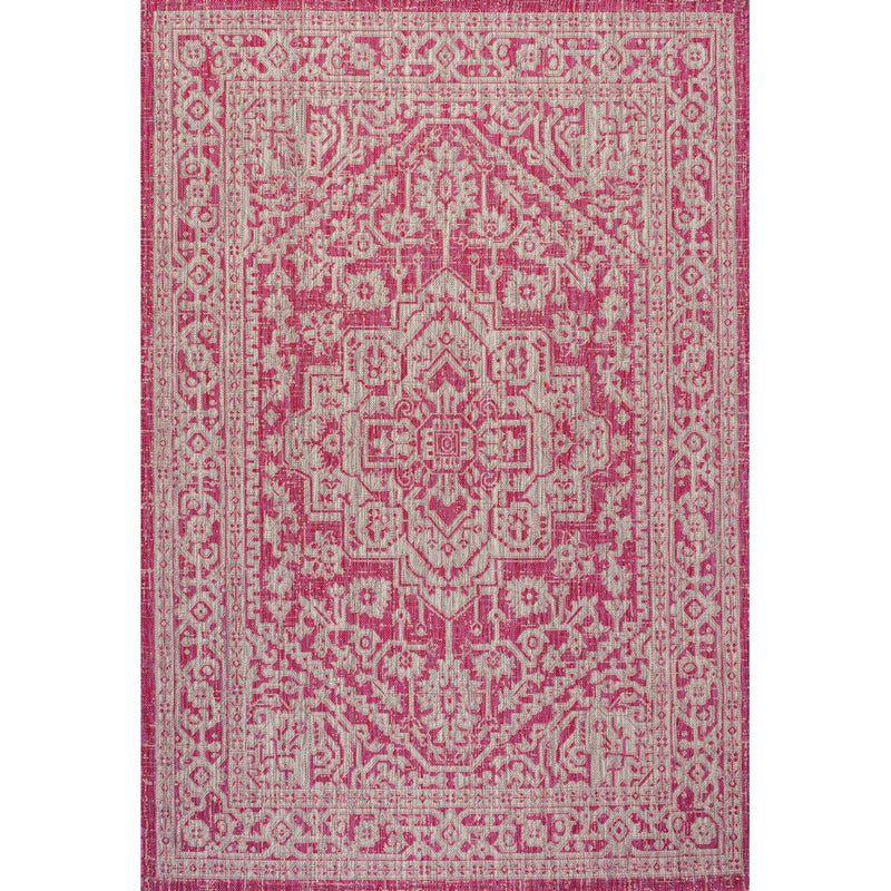 Sinjuri Medallion Textured Weave Indoor/outdoor Area Rug