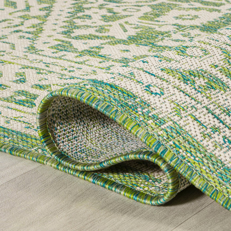Sinjuri Medallion Textured Weave Indoor/outdoor Area Rug