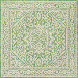 Sinjuri Medallion Textured Weave Indoor/outdoor Square Rug