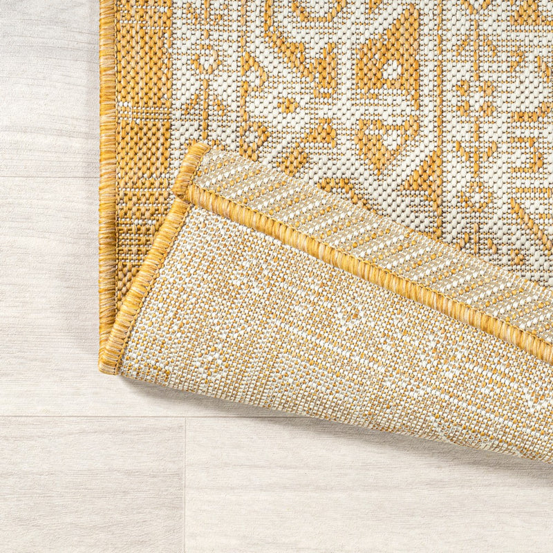 Sinjuri Medallion Textured Weave Indoor/outdoor Area Rug