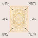 Sinjuri Medallion Textured Weave Indoor/outdoor Area Rug