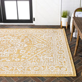 Sinjuri Medallion Textured Weave Indoor/outdoor Area Rug