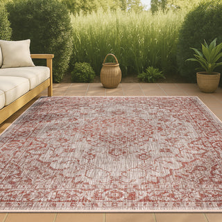 Rozetta Boho Medallion Textured Weave Indoor/outdoor Area Rug