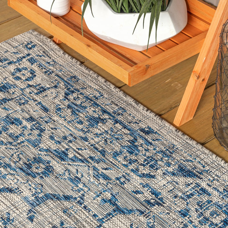 Rozetta Boho Medallion Textured Weave Indoor/outdoor Area Rug