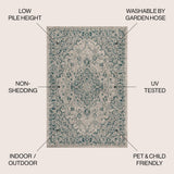 Rozetta Boho Medallion Textured Weave Indoor/outdoor Area Rug