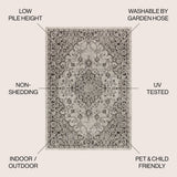 Rozetta Boho Medallion Textured Weave Indoor/outdoor Area Rug