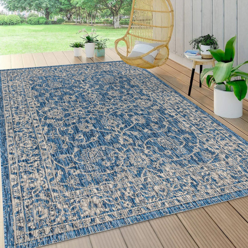Palazzo Vine And Border Textured Weave Indoor/outdoor Area Rug