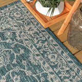 Palazzo Vine And Border Textured Weave Indoor/outdoor Area Rug
