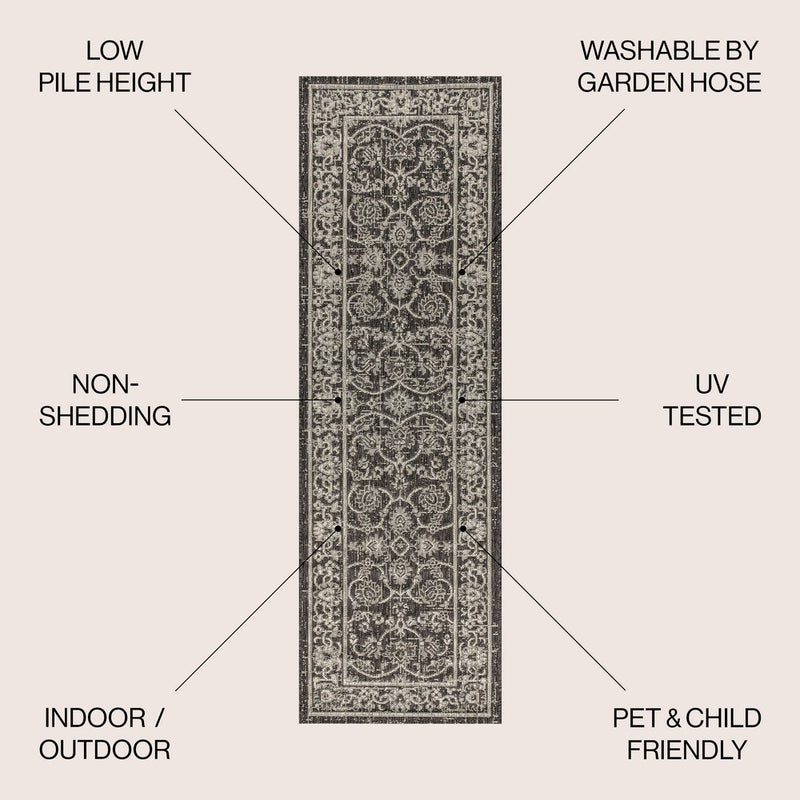 Palazzo Vine And Border Textured Weave Indoor/outdoor Area Rug
