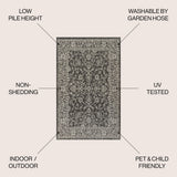 Palazzo Vine And Border Textured Weave Indoor/outdoor Area Rug