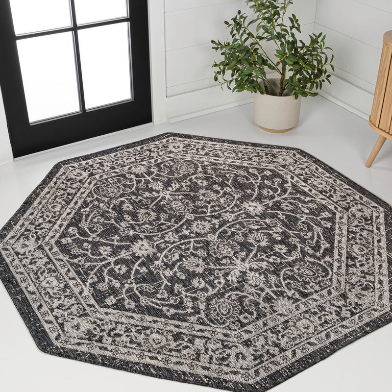 Palazzo Vine And Border Textured Weave Indoor/outdoor Area Rug