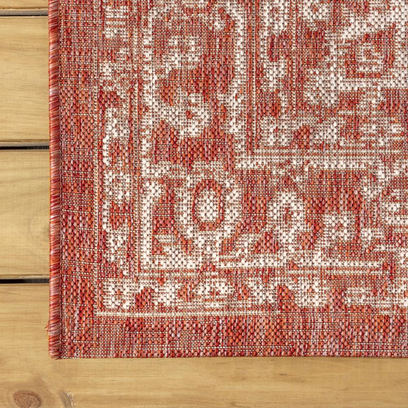 Malta Bohemian Medallion Textured Weave Indoor/outdoor Runner Rug