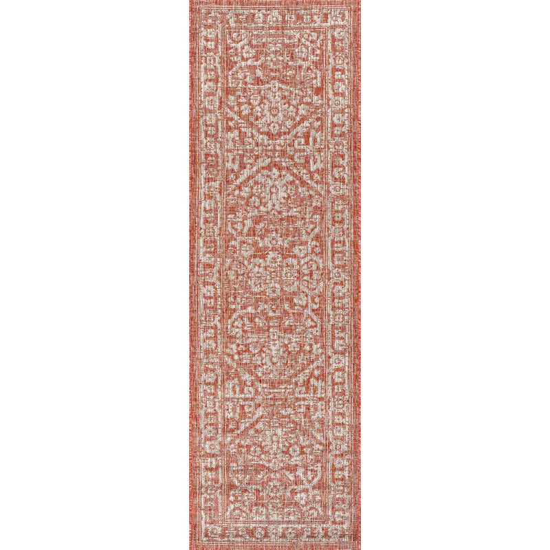Malta Bohemian Medallion Textured Weave Indoor/outdoor Runner Rug