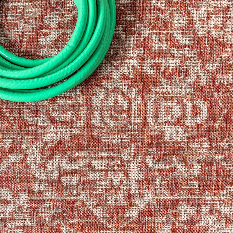 Malta Bohemian Medallion Textured Weave Indoor/outdoor Octagon Rug
