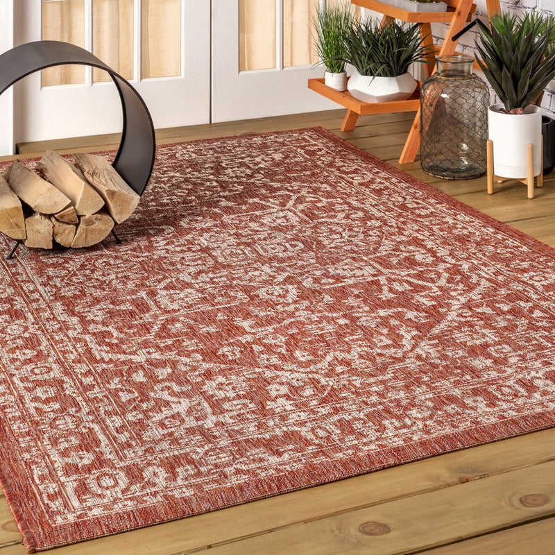 Malta Bohemian Medallion Textured Weave Indoor/outdoor Area Rug