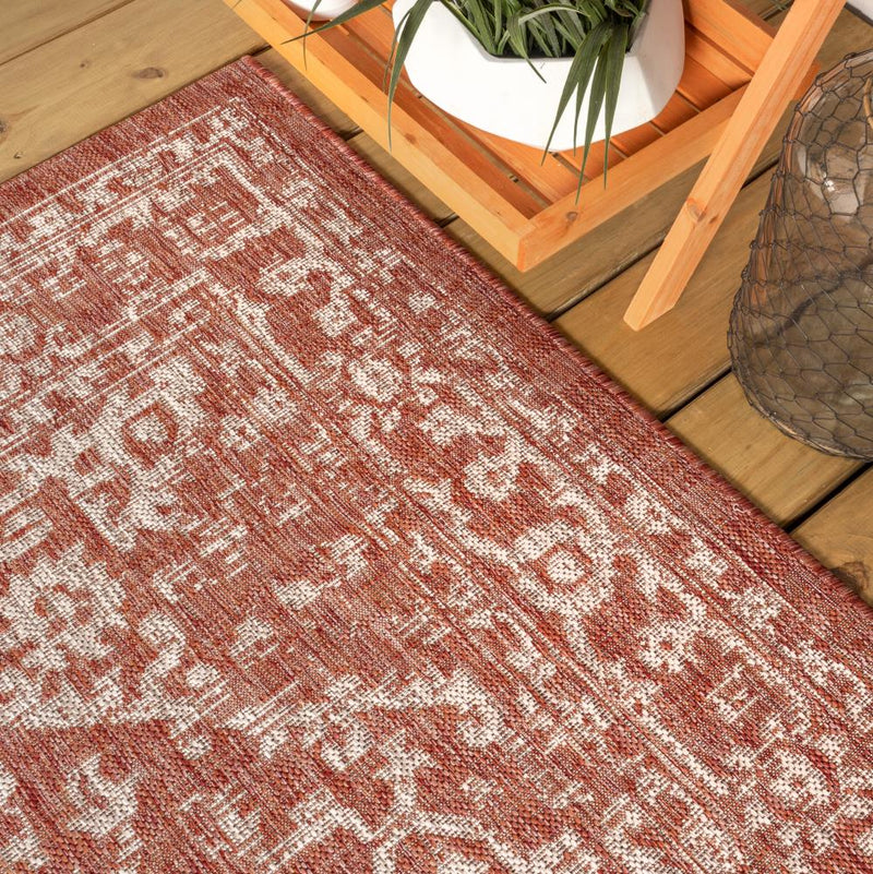 Malta Bohemian Medallion Textured Weave Indoor/outdoor Square Rug